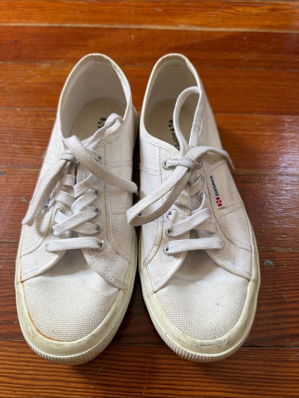Superga Canvas Low-Top Sneakers in Off-White